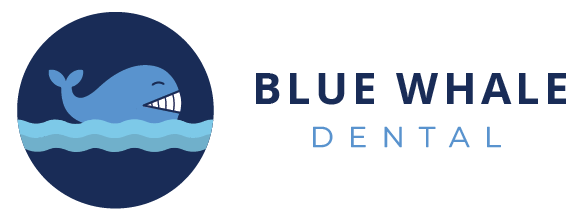Blue Whale Dental NYC logo - Symbol and text