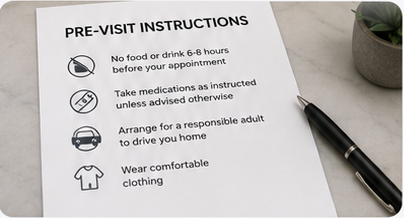 Pre Visit Instructions