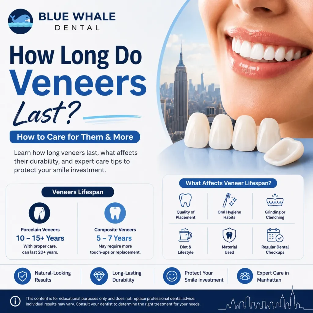 How long do veneers last? Dental veneers lifespan and care tips for protecting a long-lasting smile.